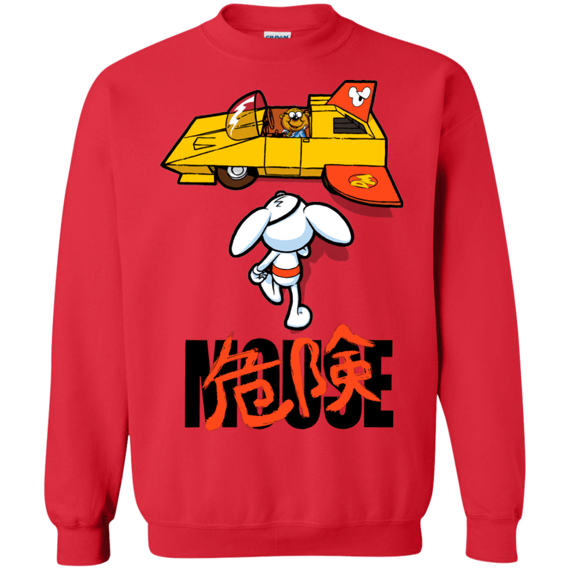 Sweatshirts Red / Small Danger Akira Mouse Crewneck Sweatshirt