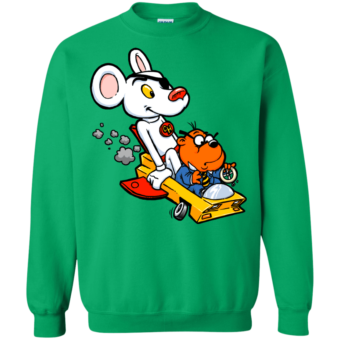 Sweatshirts Irish Green / Small Danger Mouse Crewneck Sweatshirt