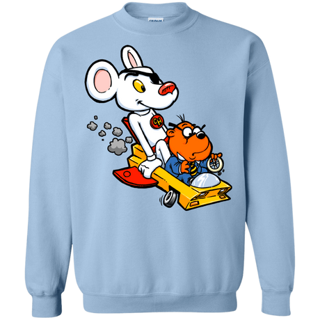 Sweatshirts Light Blue / Small Danger Mouse Crewneck Sweatshirt