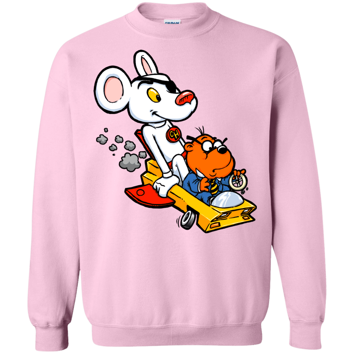 Sweatshirts Light Pink / Small Danger Mouse Crewneck Sweatshirt