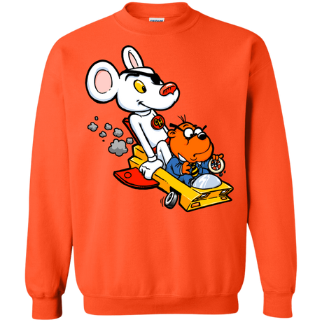 Sweatshirts Orange / Small Danger Mouse Crewneck Sweatshirt