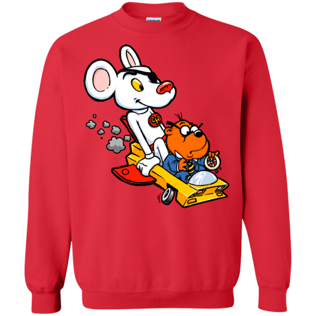 Sweatshirts Red / Small Danger Mouse Crewneck Sweatshirt