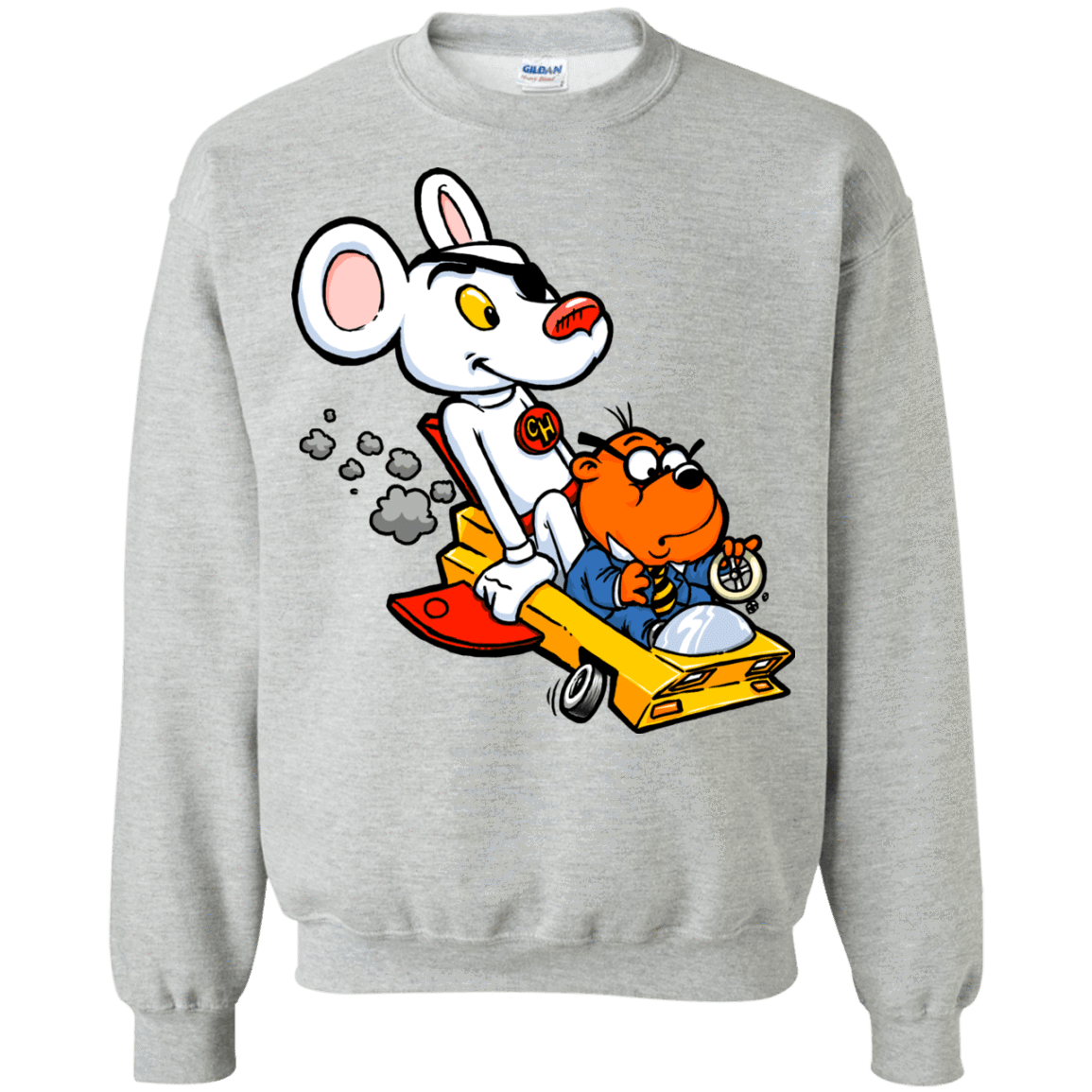 Sweatshirts Sport Grey / Small Danger Mouse Crewneck Sweatshirt