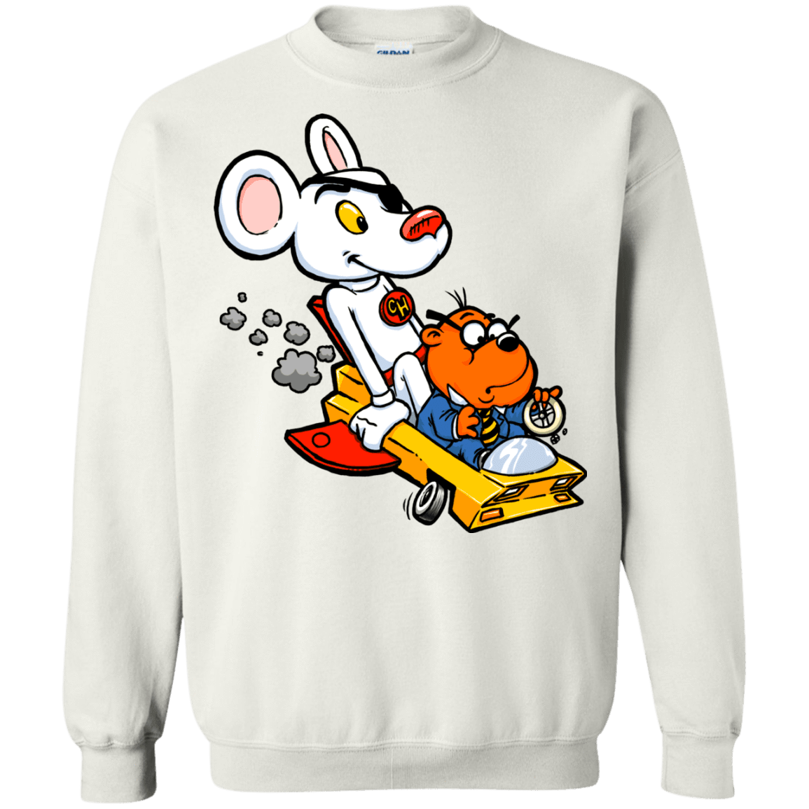 Sweatshirts White / Small Danger Mouse Crewneck Sweatshirt