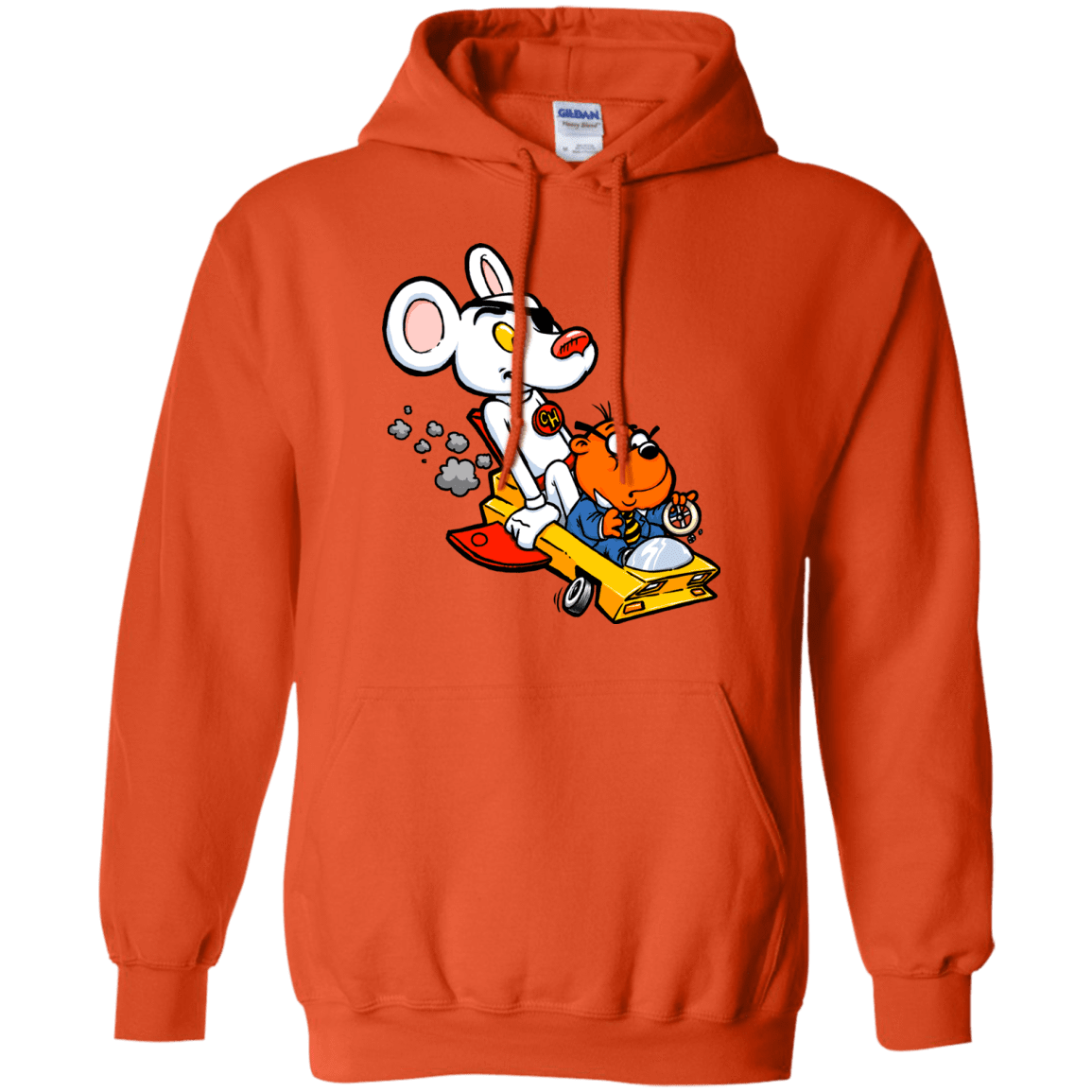 Sweatshirts Orange / Small Danger Mouse Pullover Hoodie