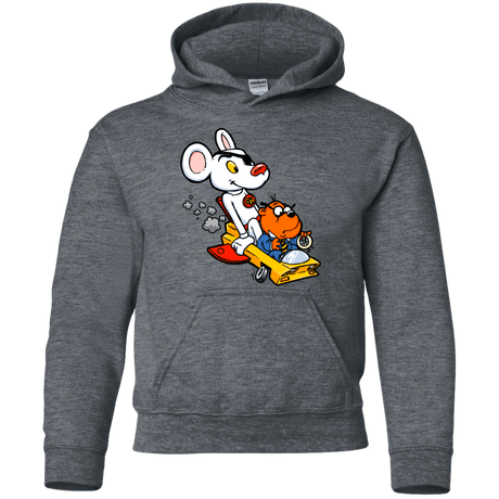 Sweatshirts Dark Heather / YS Danger Mouse Youth Hoodie
