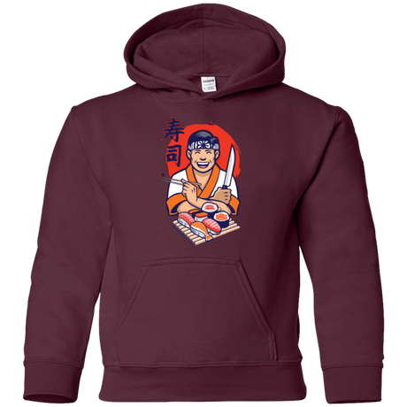 Sweatshirts Maroon / YS DANIEL SAN SUSHI Youth Hoodie