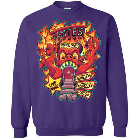 Sweatshirts Purple / Small Dantes Inferno Room Crewneck Sweatshirt