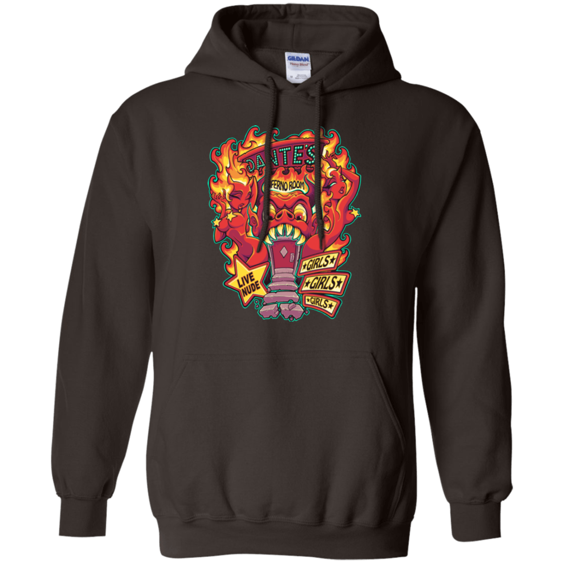 Sweatshirts Dark Chocolate / Small Dantes Inferno Room Pullover Hoodie