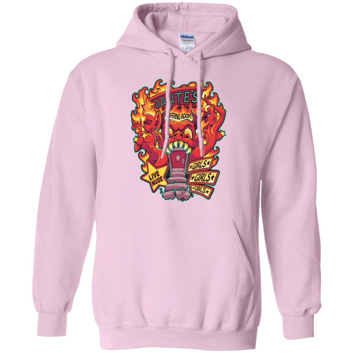 Sweatshirts Light Pink / Small Dantes Inferno Room Pullover Hoodie