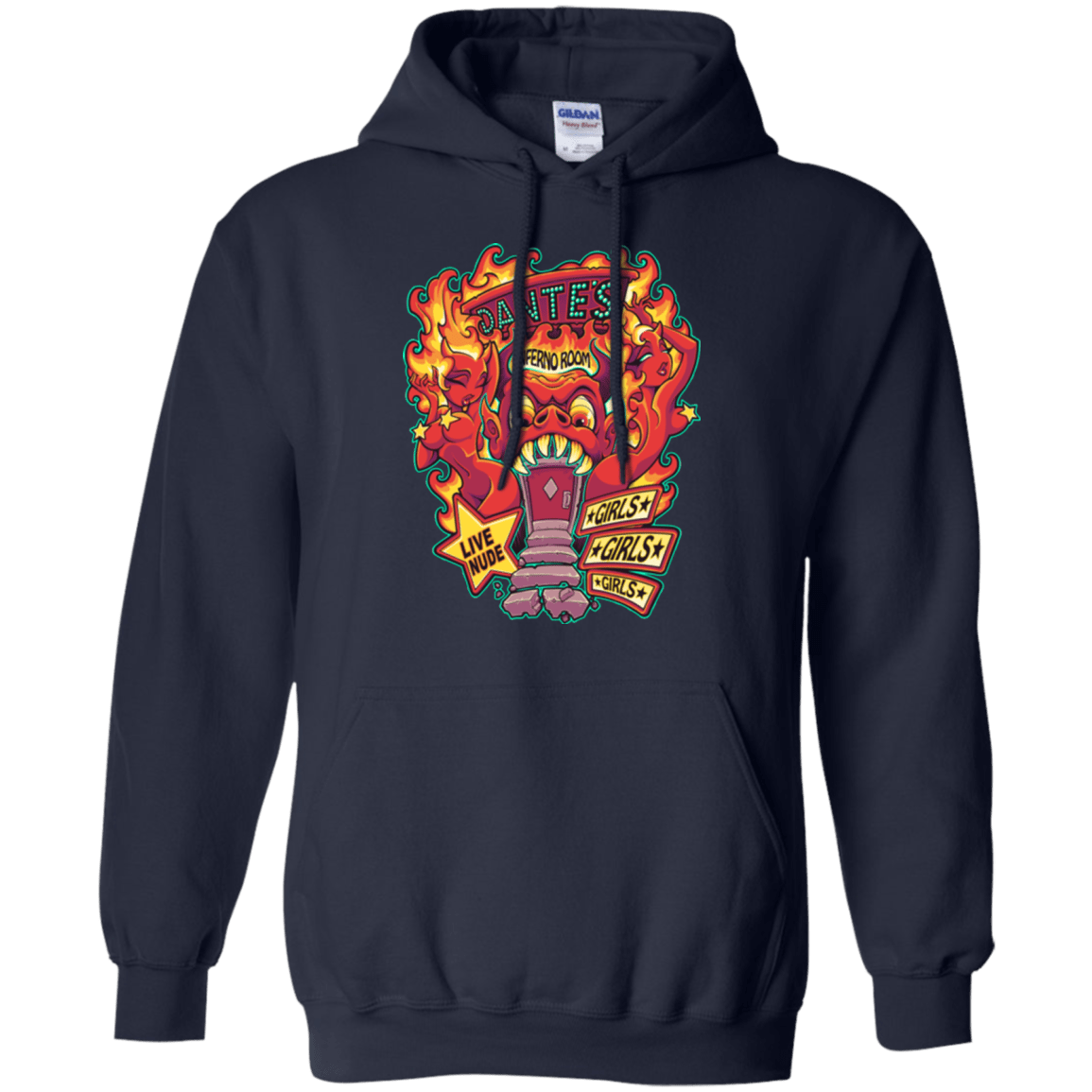 Sweatshirts Navy / Small Dantes Inferno Room Pullover Hoodie