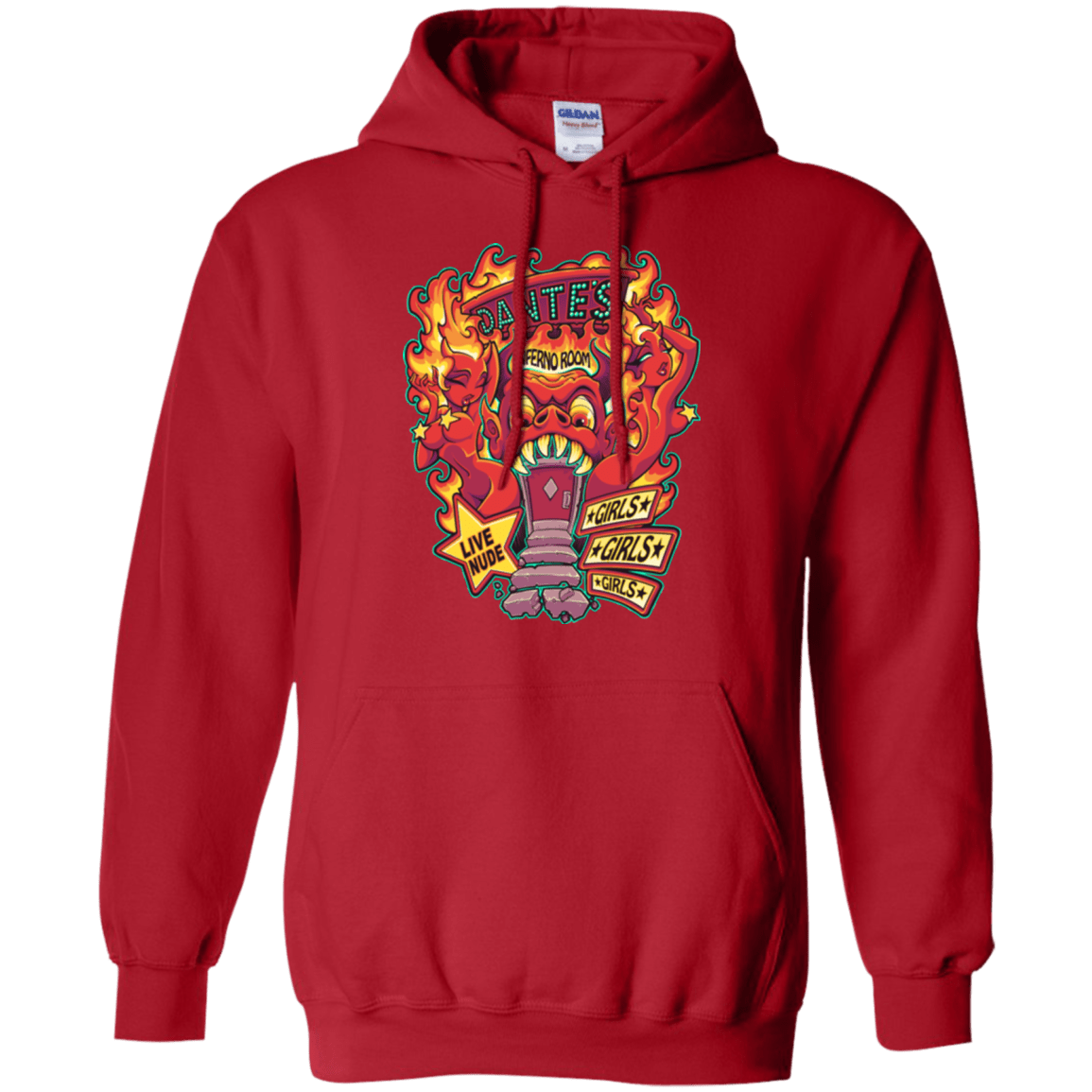 Sweatshirts Red / Small Dantes Inferno Room Pullover Hoodie