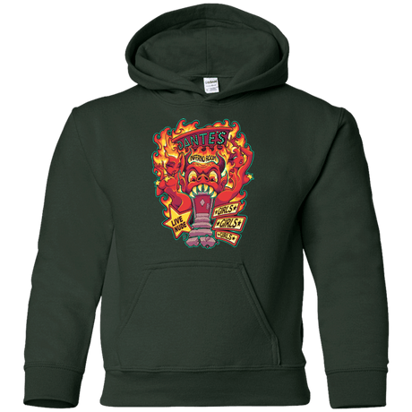 Sweatshirts Forest Green / YS Dantes Inferno Room Youth Hoodie