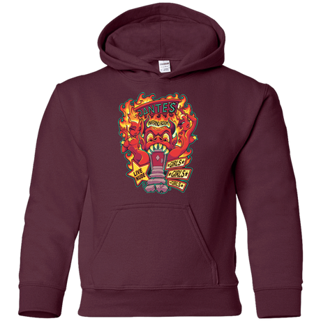 Sweatshirts Maroon / YS Dantes Inferno Room Youth Hoodie