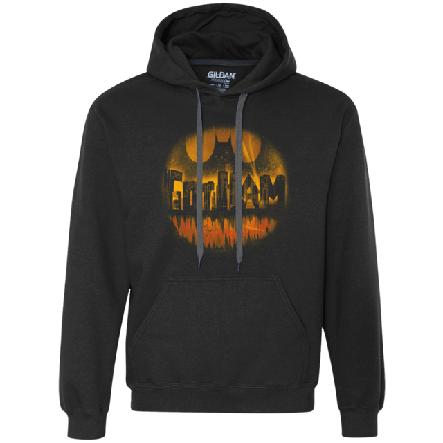 Sweatshirts Black / Small Dark City Orange Version Premium Fleece Hoodie