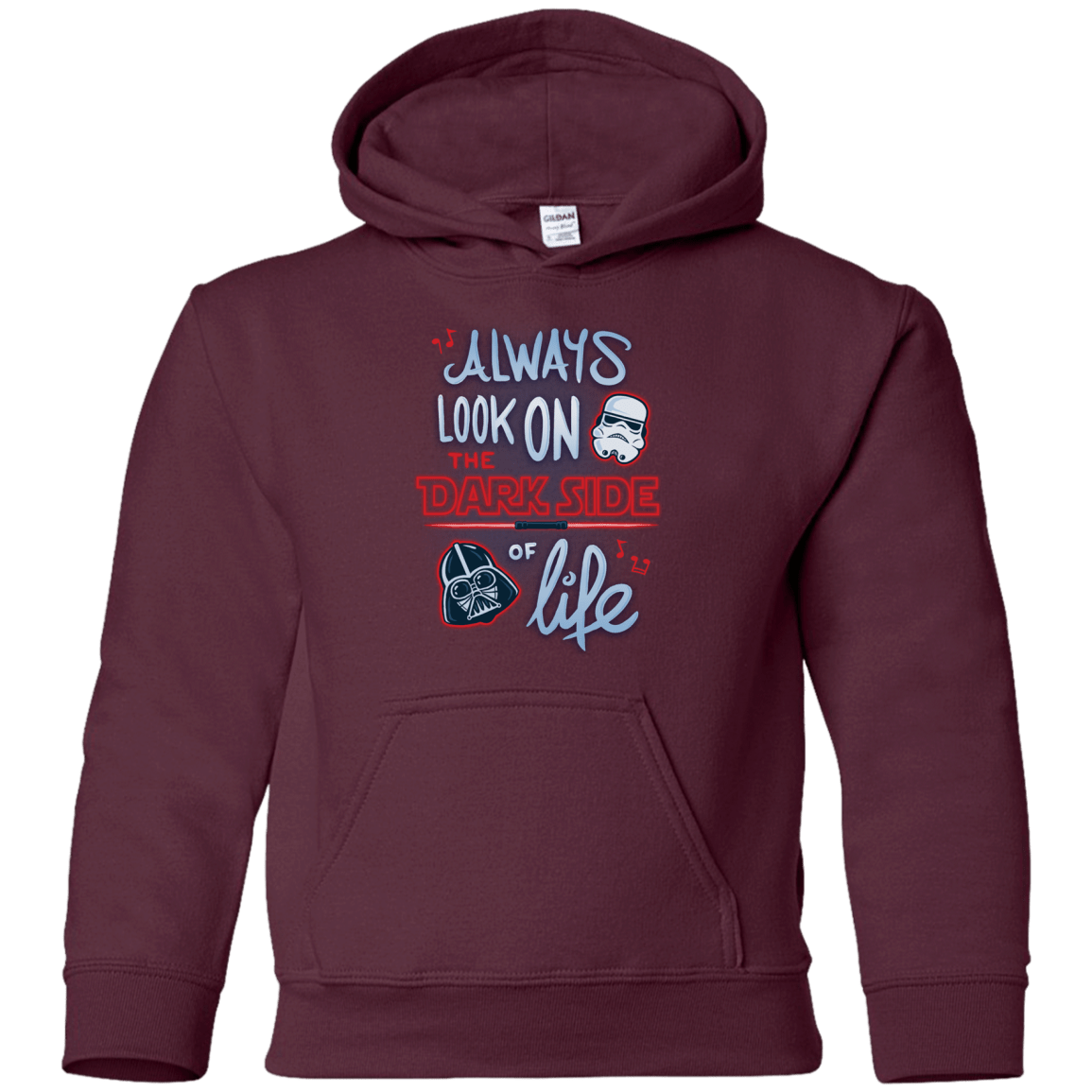 Sweatshirts Maroon / YS Dark Side of Life Youth Hoodie