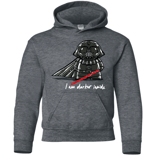 Sweatshirts Dark Heather / YS Darker Inside Youth Hoodie