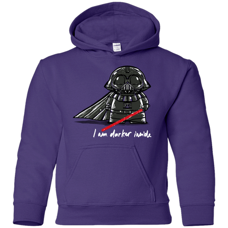 Sweatshirts Purple / YS Darker Inside Youth Hoodie