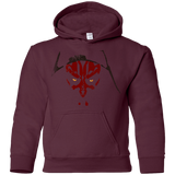Sweatshirts Maroon / YS Darth M Youth Hoodie