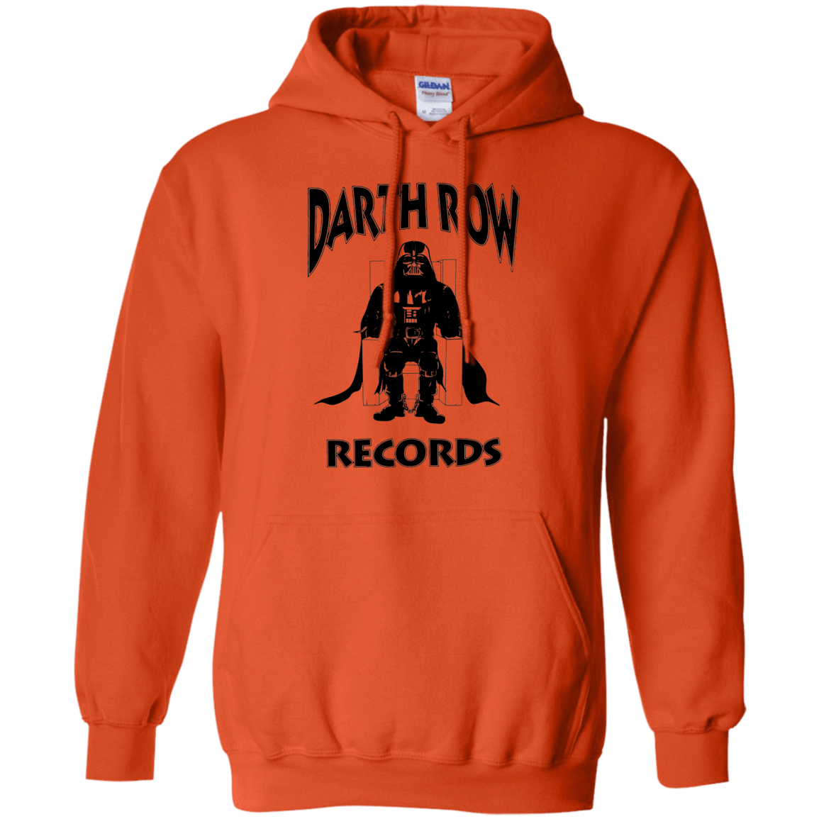 Sweatshirts Orange / Small Darth Row Records Pullover Hoodie