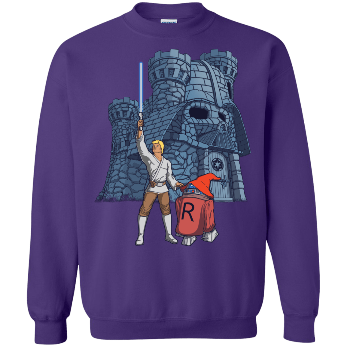 Sweatshirts Purple / S Darthskull Castle Crewneck Sweatshirt