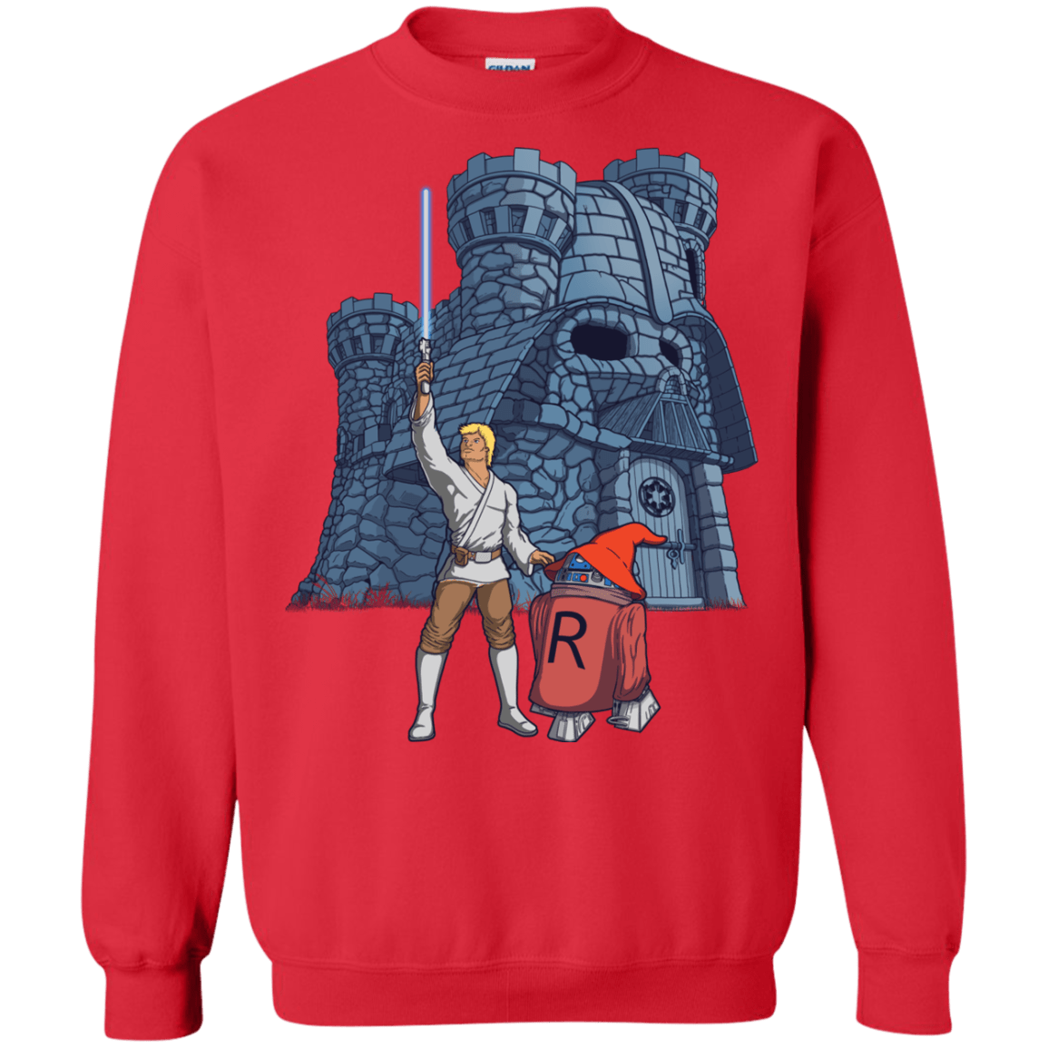 Sweatshirts Red / S Darthskull Castle Crewneck Sweatshirt
