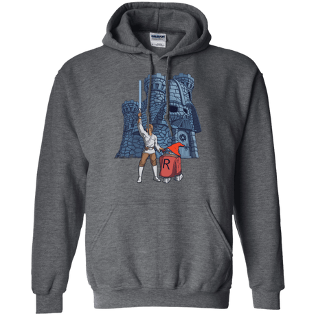 Sweatshirts Dark Heather / S Darthskull Castle Pullover Hoodie