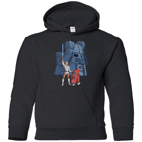 Sweatshirts Black / YS Darthskull Castle Youth Hoodie