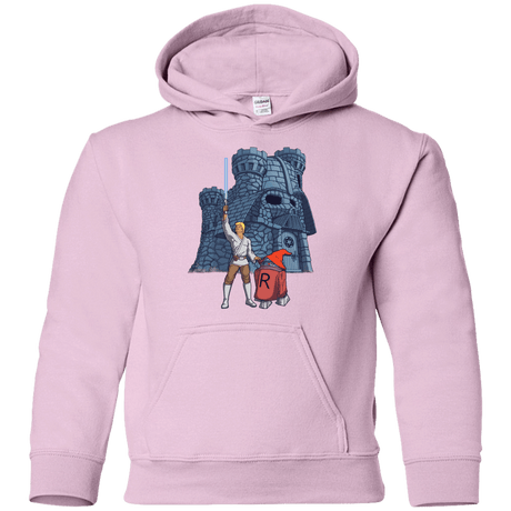 Sweatshirts Light Pink / YS Darthskull Castle Youth Hoodie