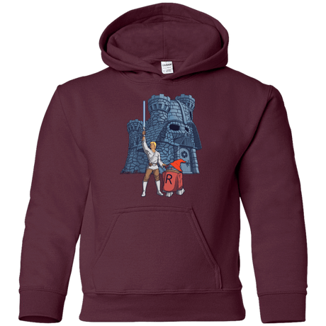 Sweatshirts Maroon / YS Darthskull Castle Youth Hoodie