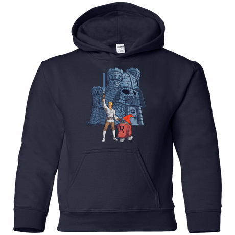 Sweatshirts Navy / YS Darthskull Castle Youth Hoodie