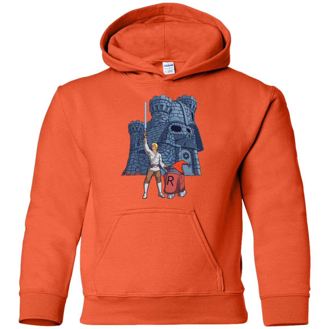 Sweatshirts Orange / YS Darthskull Castle Youth Hoodie