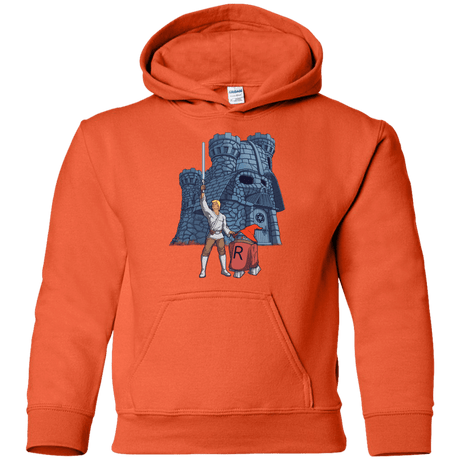 Sweatshirts Orange / YS Darthskull Castle Youth Hoodie