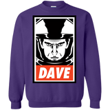 Sweatshirts Purple / Small Dave Crewneck Sweatshirt