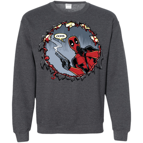 Sweatshirts Dark Heather / S Deadpool 007 Crewneck Sweatshirt