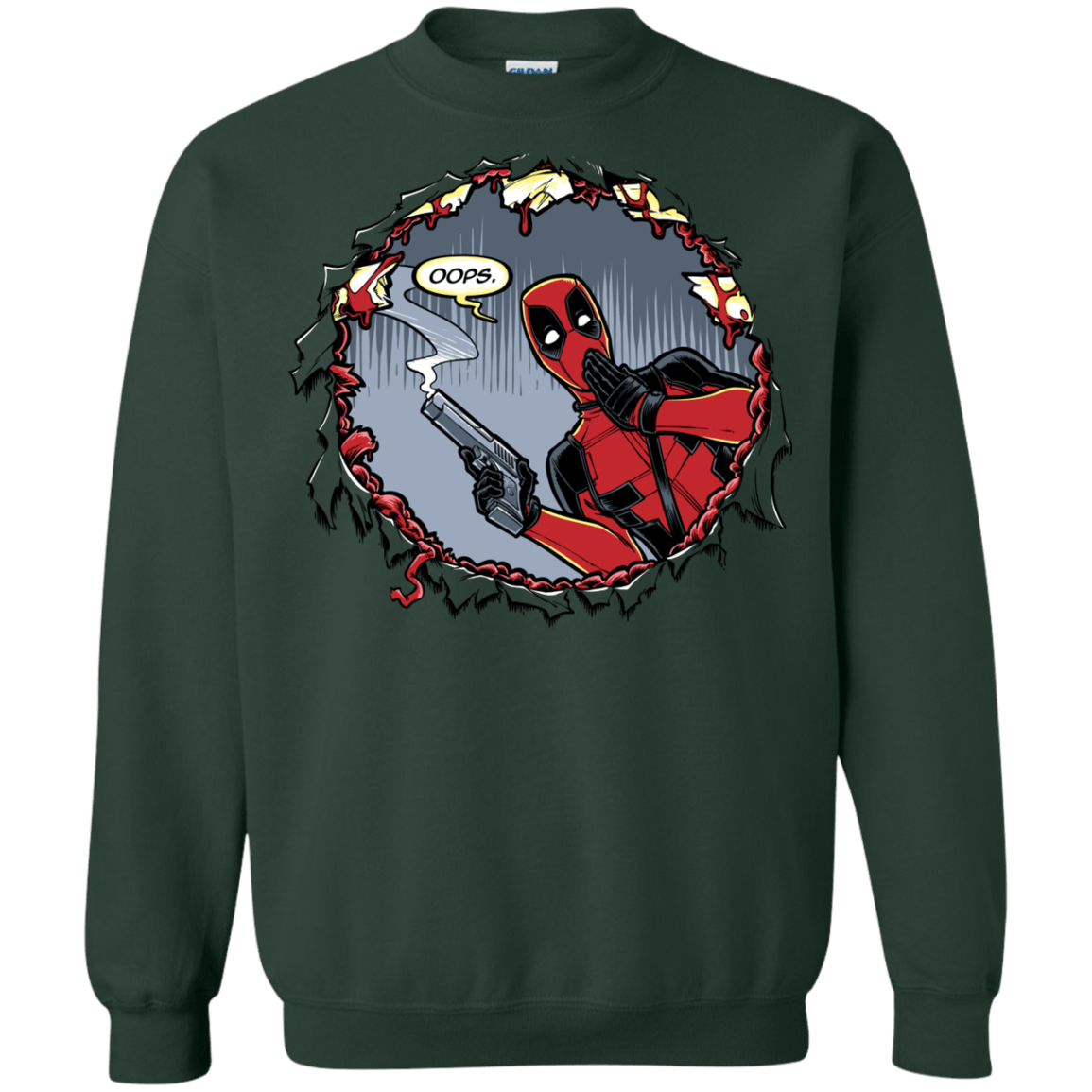 Sweatshirts Forest Green / S Deadpool 007 Crewneck Sweatshirt