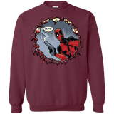 Sweatshirts Maroon / S Deadpool 007 Crewneck Sweatshirt