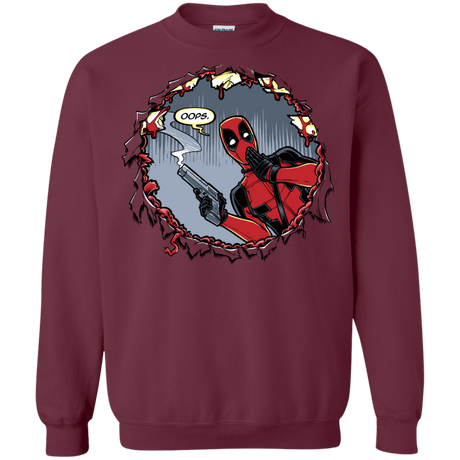 Sweatshirts Maroon / S Deadpool 007 Crewneck Sweatshirt