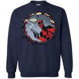 Sweatshirts Navy / S Deadpool 007 Crewneck Sweatshirt