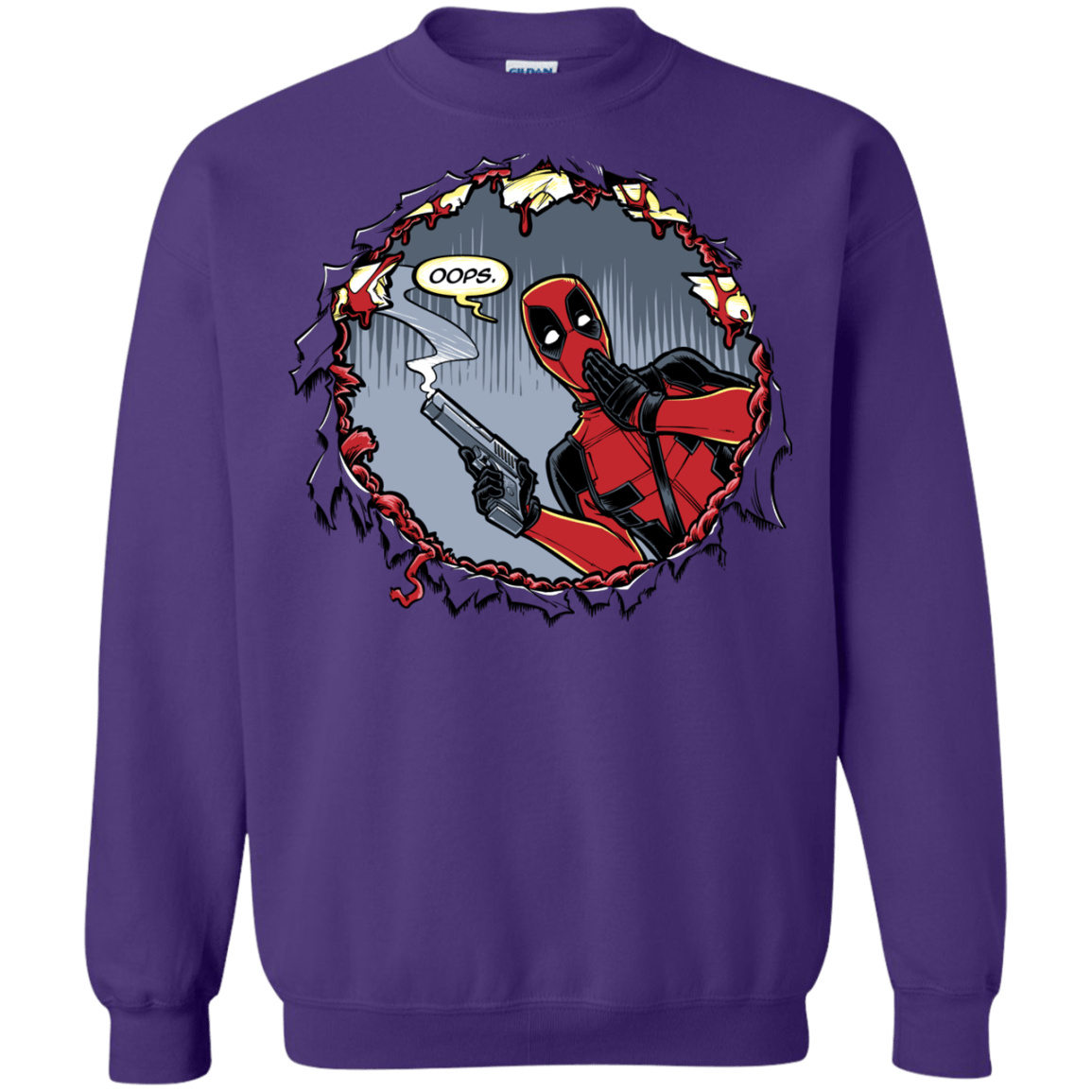 Sweatshirts Purple / S Deadpool 007 Crewneck Sweatshirt