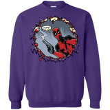 Sweatshirts Purple / S Deadpool 007 Crewneck Sweatshirt