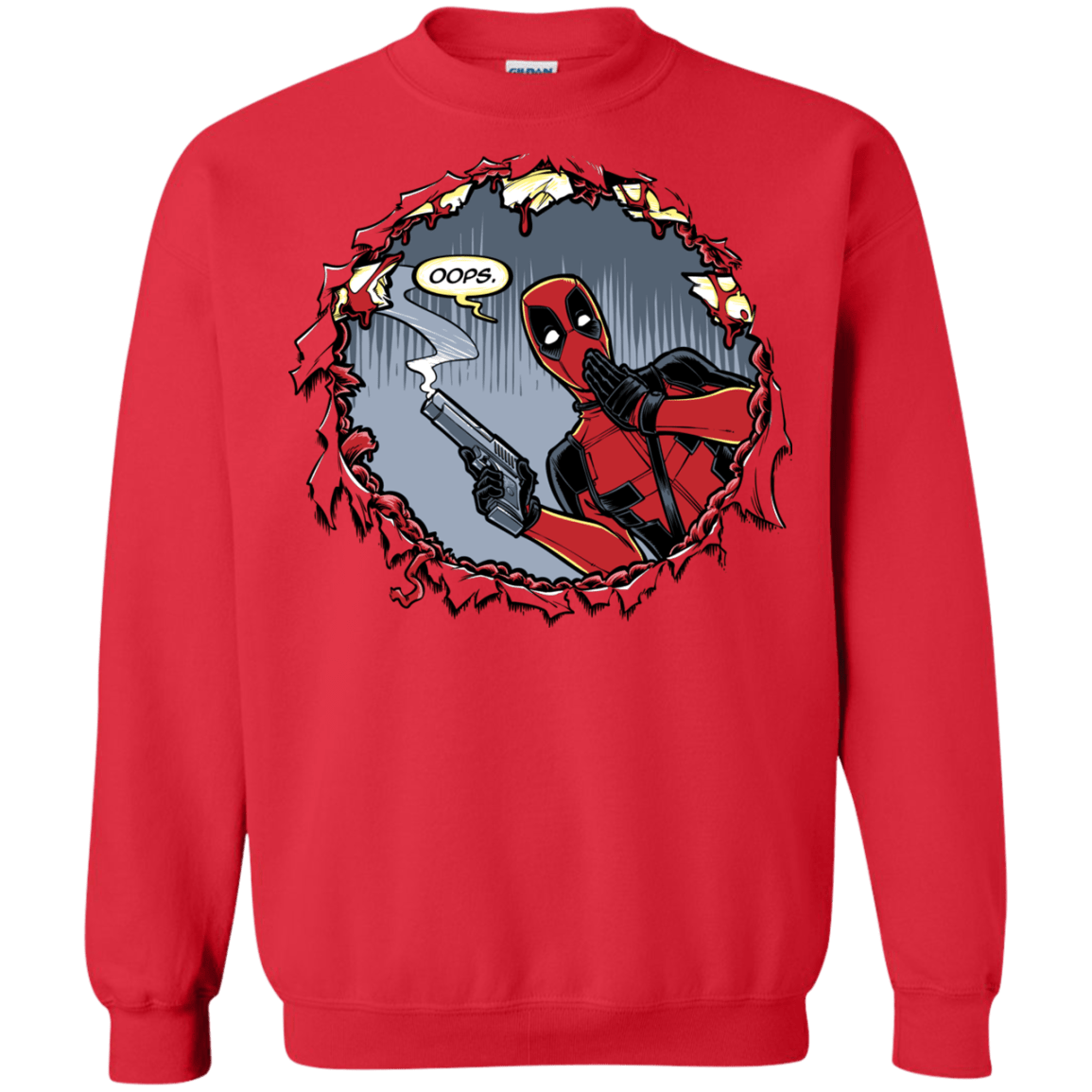 Sweatshirts Red / S Deadpool 007 Crewneck Sweatshirt