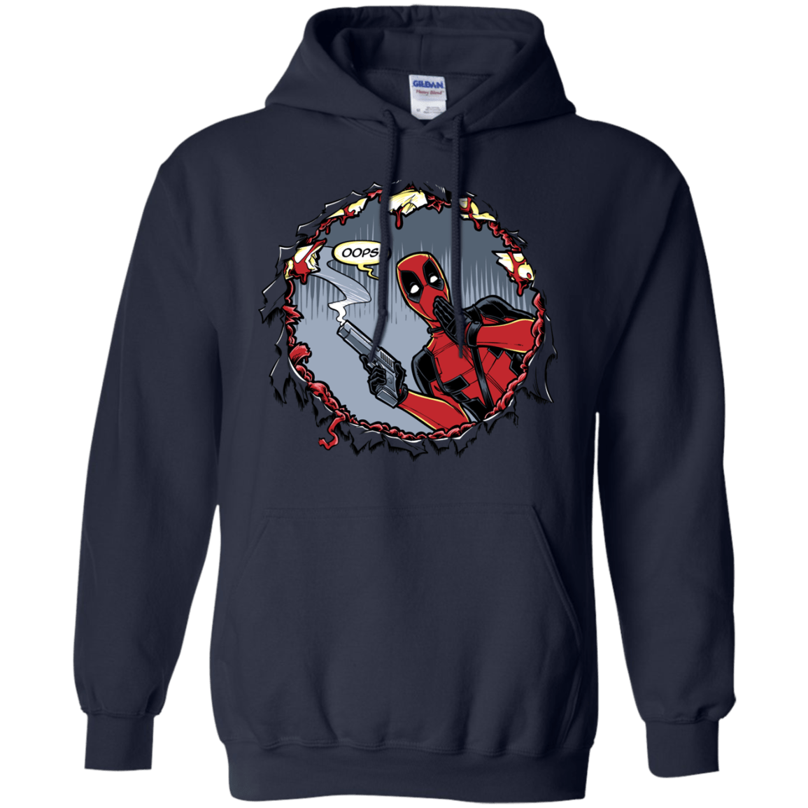 Sweatshirts Navy / S Deadpool 007 Pullover Hoodie