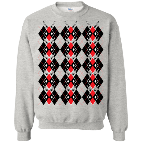 Sweatshirts Ash / Small Deadpool Argyle Crewneck Sweatshirt