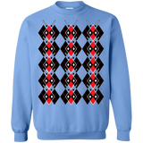 Sweatshirts Carolina Blue / Small Deadpool Argyle Crewneck Sweatshirt