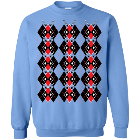 Sweatshirts Carolina Blue / Small Deadpool Argyle Crewneck Sweatshirt