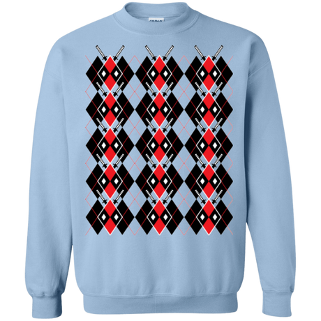 Sweatshirts Light Blue / Small Deadpool Argyle Crewneck Sweatshirt