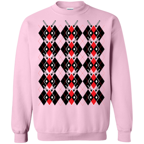 Sweatshirts Light Pink / Small Deadpool Argyle Crewneck Sweatshirt