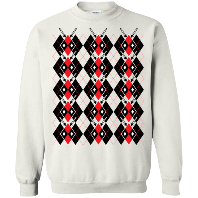 Sweatshirts White / Small Deadpool Argyle Crewneck Sweatshirt