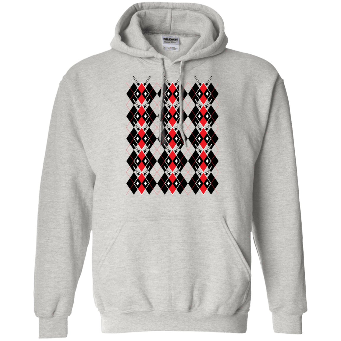 Sweatshirts Ash / Small Deadpool Argyle Pullover Hoodie